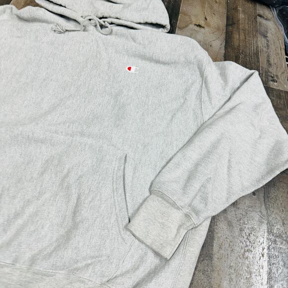 Champion Reverse Weave Hoodie Mens 2XL Gray Pullover Vintage Blank 90s Heavy - Picture 13 of 13